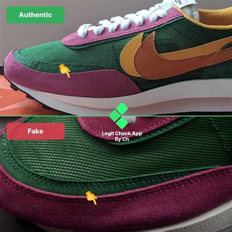 pine green nike sacai real vs fake|How To Spot Fake Nike Sacai Waffle .